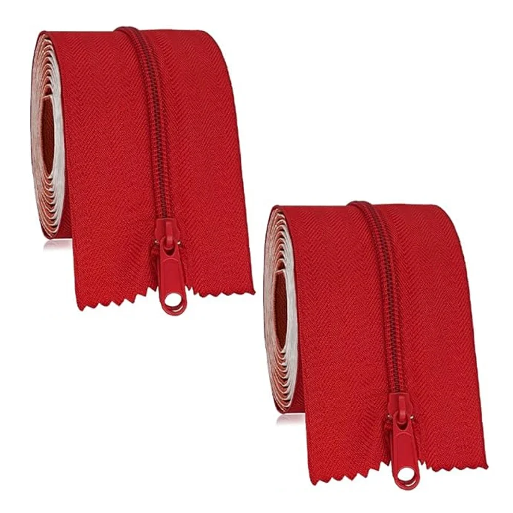 DIY Greenhouse Setup Dust Barrier Zipper Easy Install Zipper Door For Tents 2 Roll Zipper 7ft Length Cloth Material