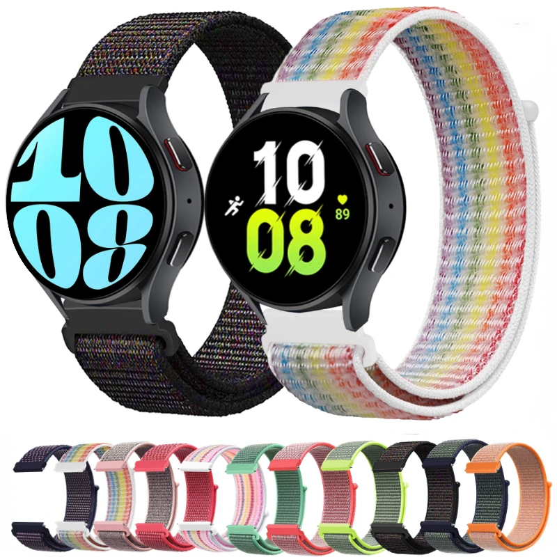 20mm 22mm Nylon Strap For Samsung Galaxy Watch 6/5/4/Gerar S3/Huawei Watch GT/GT2 Pro Replaceable Bracelet For Amazfit GTR/GTS