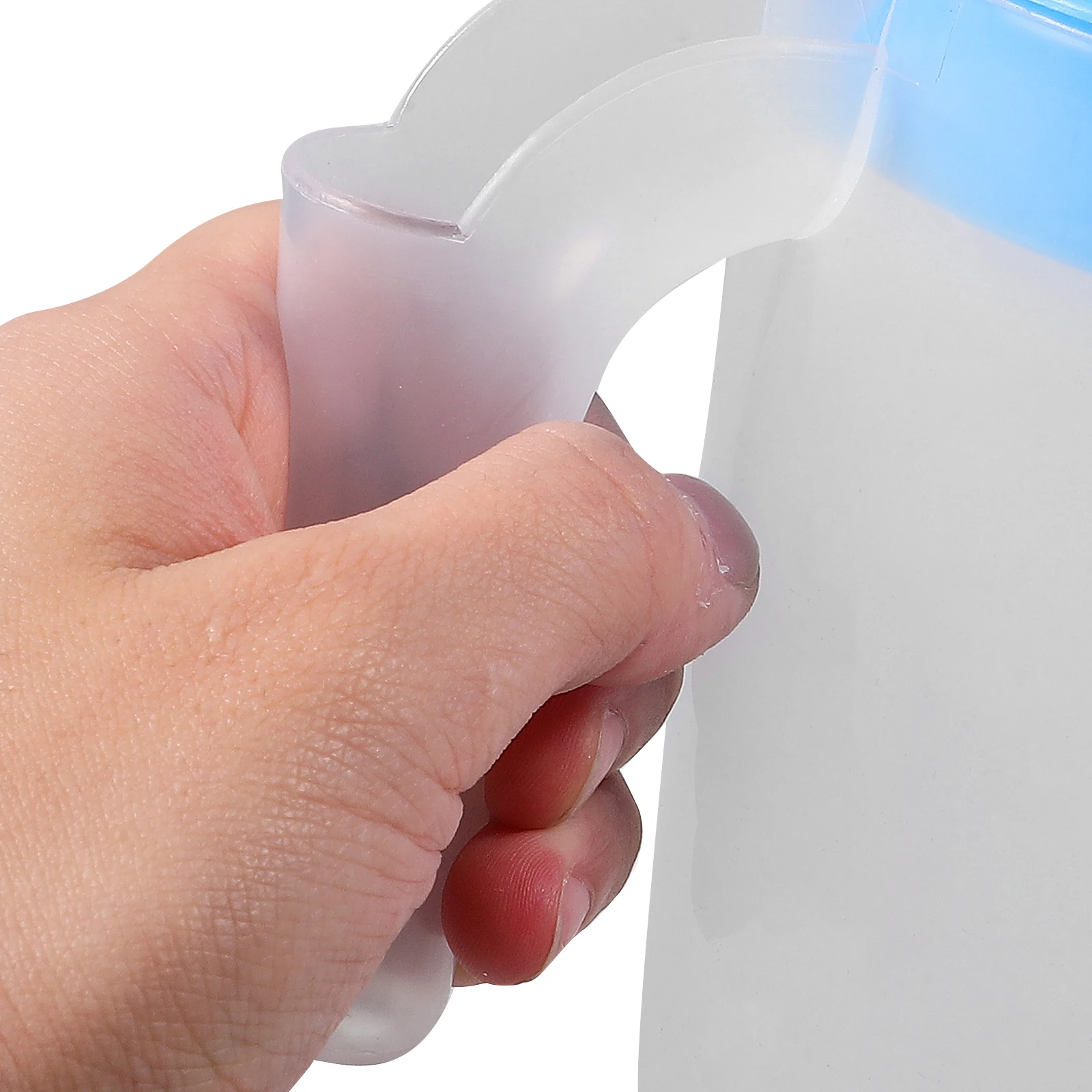 

Cold Water Jug 1L Round Blue Lid for Kitchen Home Office Restaurant Plastic Pitcher Juice Tea Beverages Storage Water Dispenser