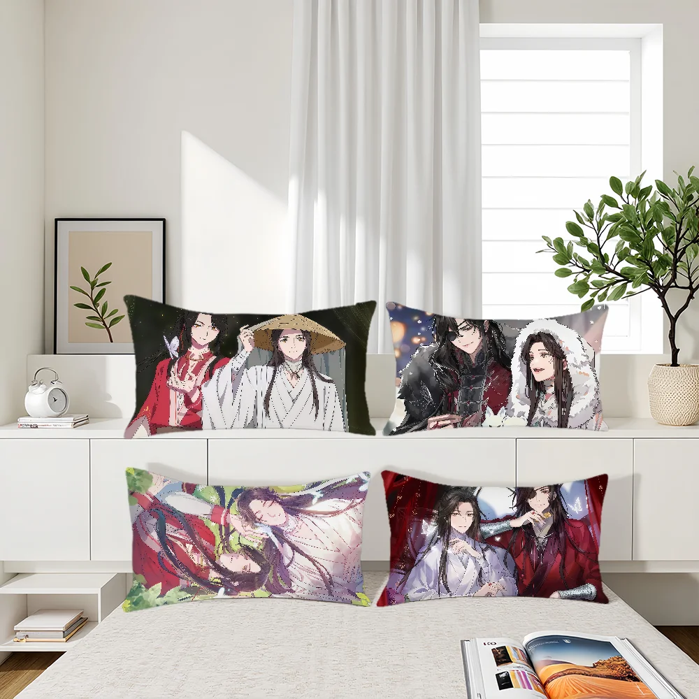 Anime Fanart Heaven Officials Blessing Cushion Cover Rectangle Pillow Cover Home Sofa Living Room Hogar Coffee Shop Pillowcase