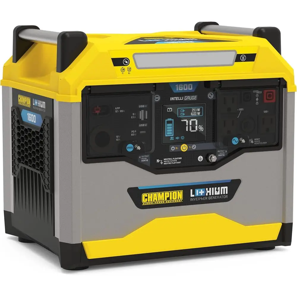

100594 1638-Wh Power Station 3200/1600-Watt Portable Lithium-Ion Battery r Generator