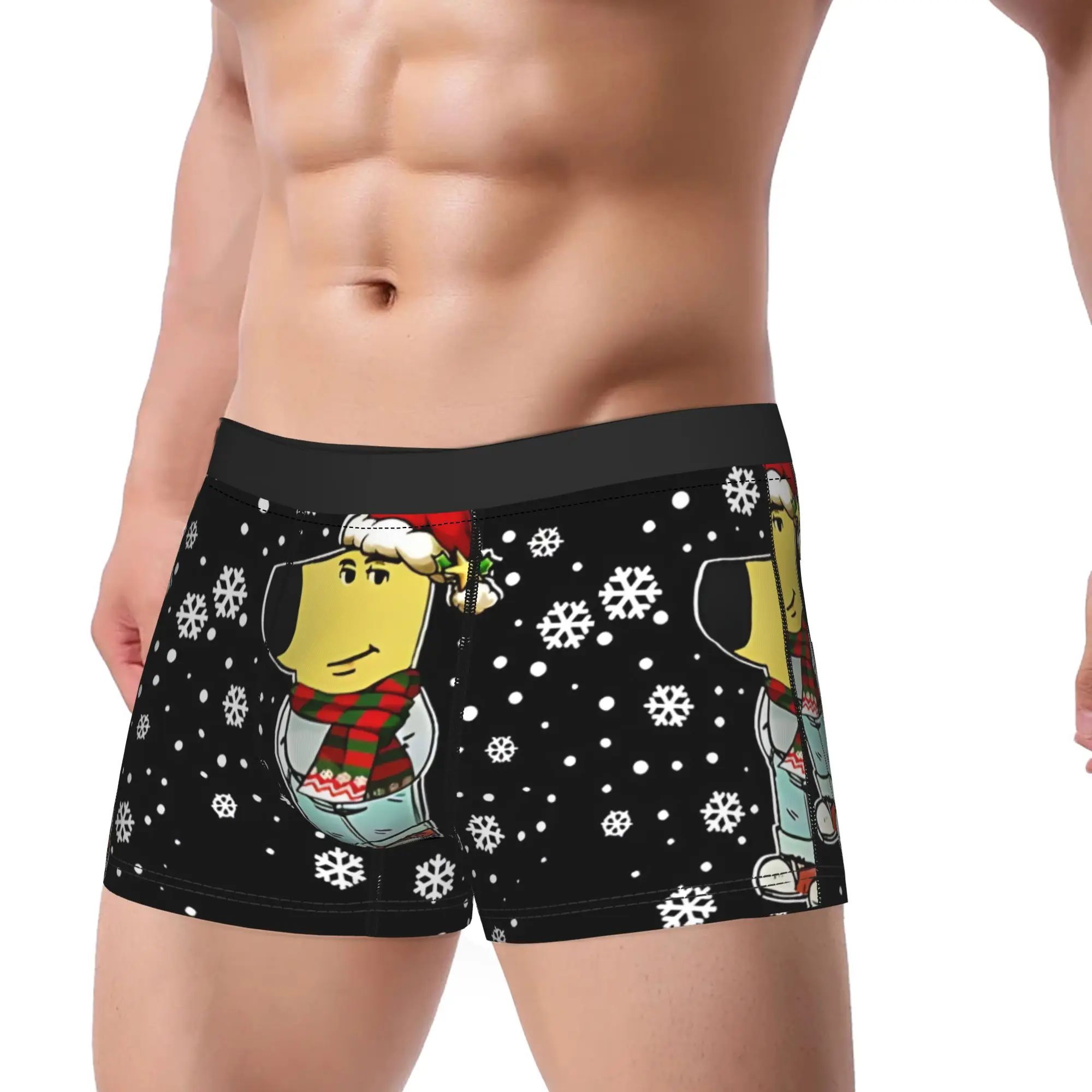 cChill GuyChristmas  Xmas Santa Hat Winter1 cChill guy Underpants Breathbale Panties Man Underwear Print Shorts Boxer Briefs