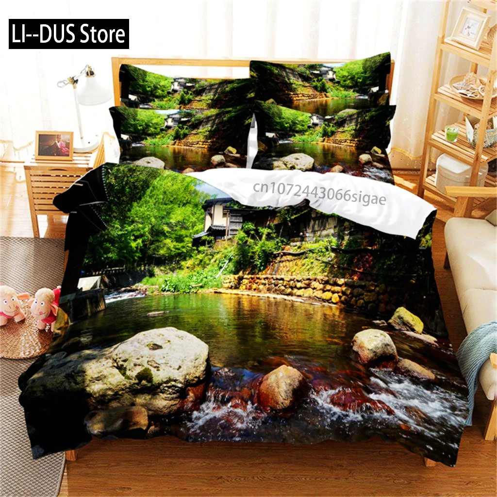 

Natural Scenery Duvet Cover Forest Bedding Set Quilt Cover Queen Set Beauty Comforter Set Girl For Women Men Children Room Decor