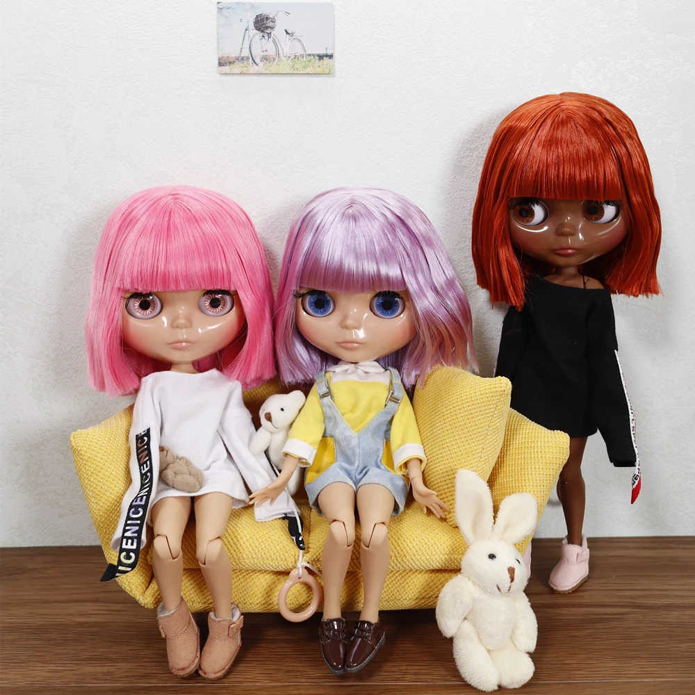 ICY DBS Blyth doll Tan and Super Black skin joint body oily hair 1/6 BJD special price toy