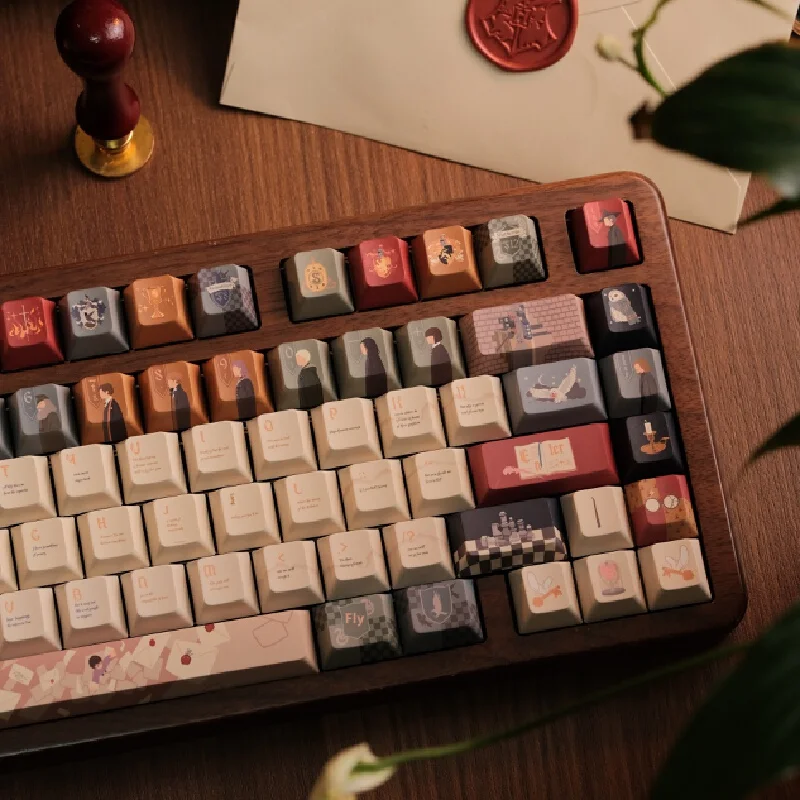 Owl'S Letter Keycap 140 Key Cherry Profile/Moa/Soa Height Pbt Material Sublimation Theme Mechanical Keyboard Accessories Anime