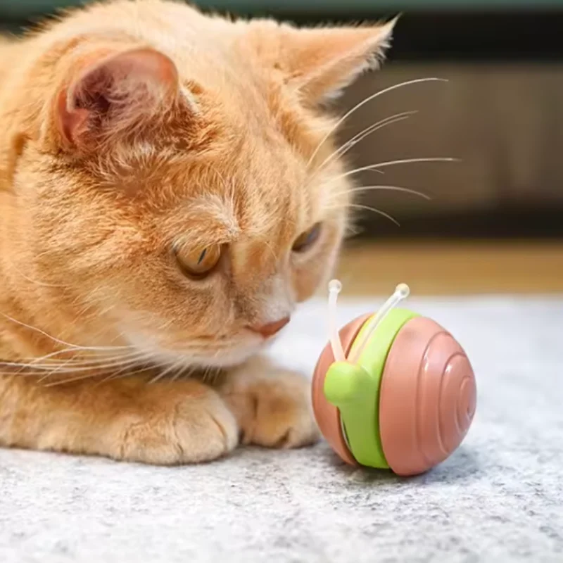 LMZOE  Smart Interactive Snail for Cats toys  Wicked Snail Electronic Motion-Activated Cat automatic toy