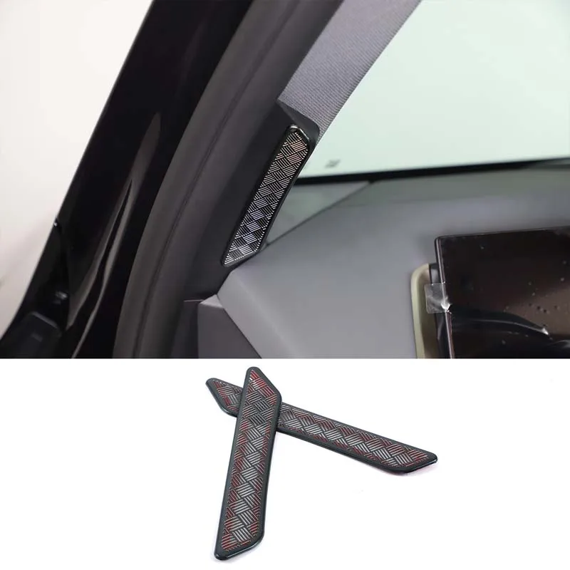 

For BMW X3 G45 2025+stainless steel black Car styling front A-pillar air outlet mask decorative sticker car interior accessories
