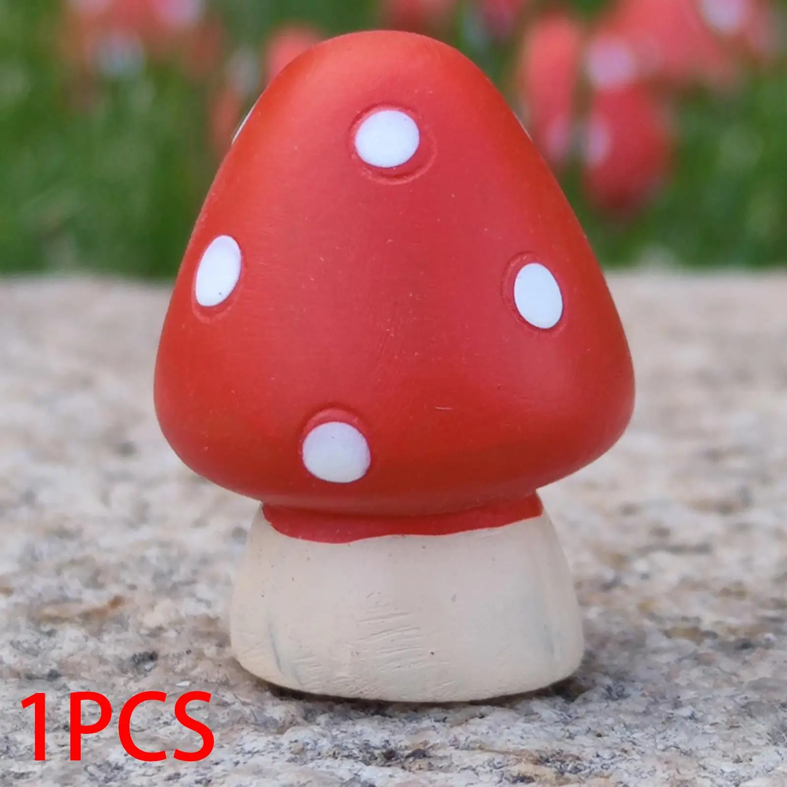Adorable Red Mushroom Flower Pot Lawn Decorative Decor Mini Mushroom