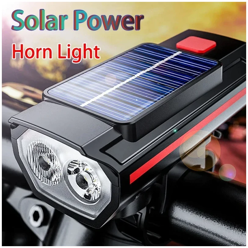

Bicycle Front Light USB Rechargeable with 120dB Horn Highlight Mtb Road Bike Headlight Night Riding Warning Lamp Cycling Light
