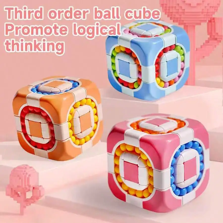 Magic Bean Fidget Decompressie Kubus voor Release Stress Autisme Angst Verlichten Volwassen Kinderen Stress Anti-Stress Vingertop