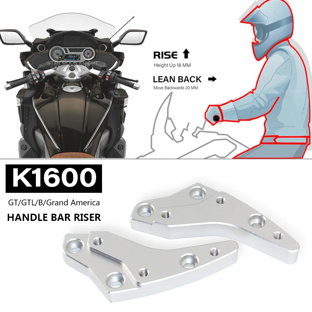 Handle Bar Riser For BMW K1600B K1600GT K1600GTL K 1600 B GT GTL Grand America Handlebar Height up Moves Backward Adapter Clamp