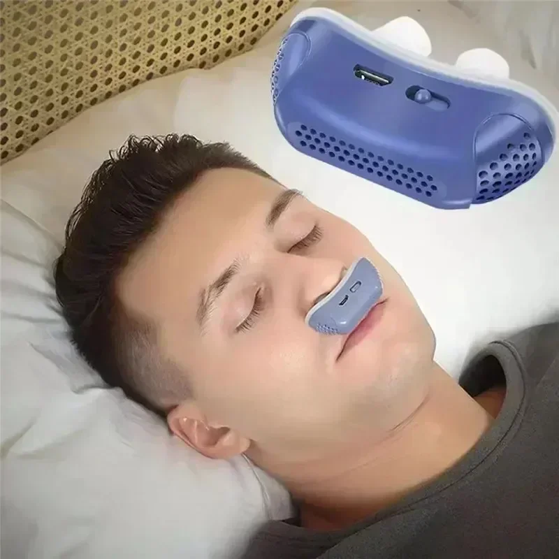 

Electric Anti Snore Device Anti-Snoring Stopper Anti Snore Nose Clip Sleep Aid Care Better Breath Aid Sleepping Ventilator