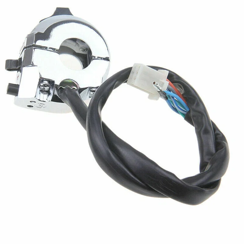 1pcs 22mm Motorcycle Handlebar Switch Assembly Left/ Right Handlebar Turn Signal Horn And Indicator Control Switches