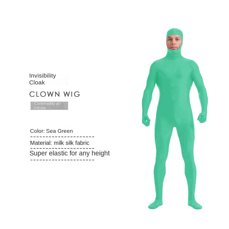 Высокоэластичная невидимая одежда для детей и взрослых, одежда для выступлений на Хэллоуин, одежда для косплея в стиле аниме