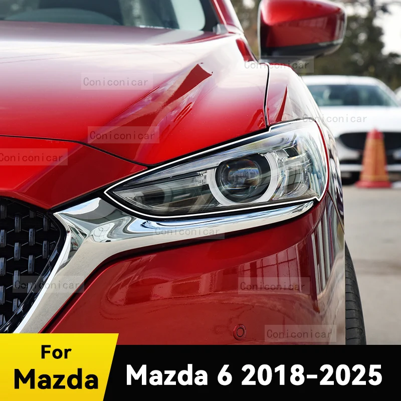 

Для MAZDA 6 2018-2025 автомобильные фары защитная пленка передний светильник прозрачный ТПУ аксессуары для фар наклейка