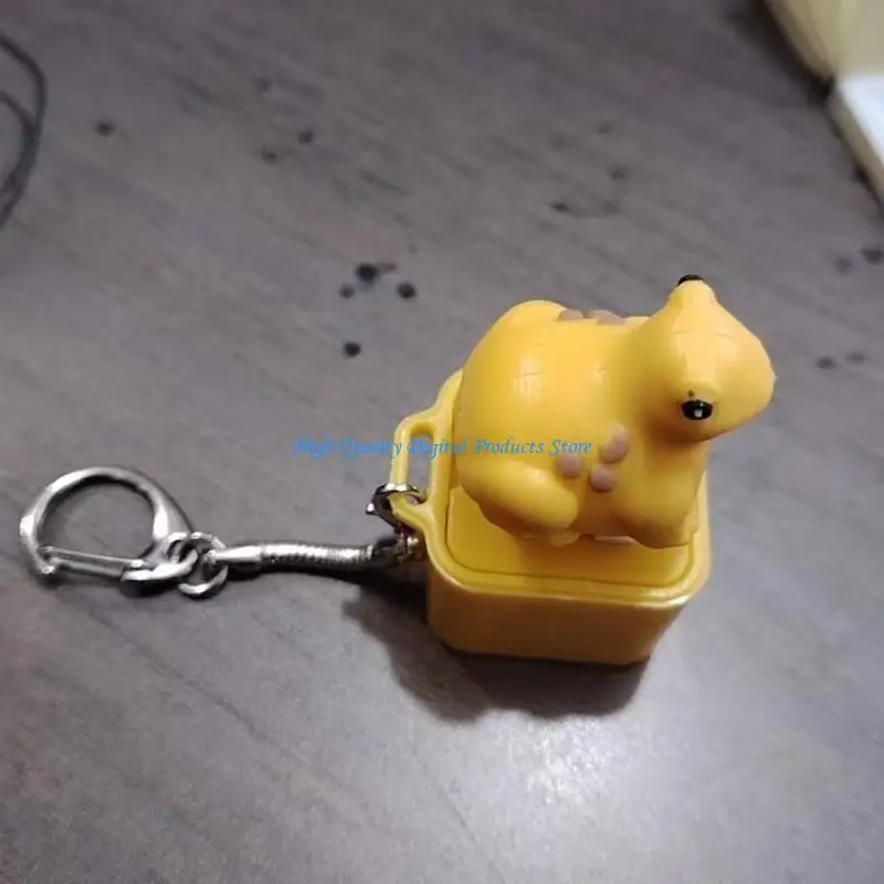 U2JE ABS Toads Keychains Charm with Pressable Keycap Top, Sound Light Fidgets Toy for Backpacks Phone Desktop and Laptop Side