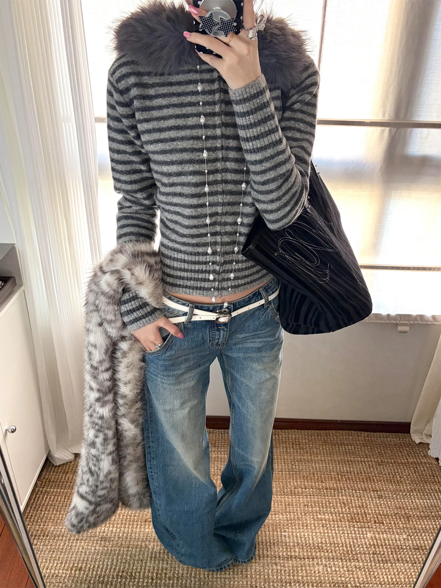 

Женские джинсы Slim Fit Casual Denim, новинка зимы 2026, в американском стиле Hot Girl Pear ape, прямые брюки для коррекции фигуры