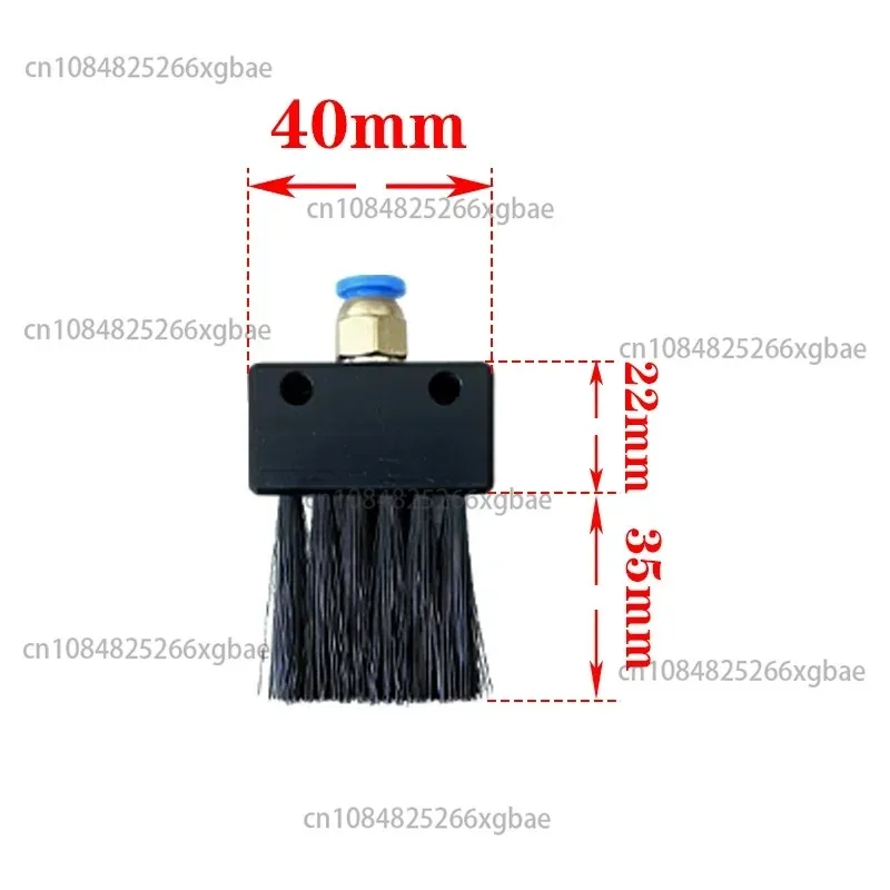 10PCS 40MM Industrial Chain Lubrication Brush Wear-Resistant Nylon Oiling Brush With 6MM Quick Plug Connector