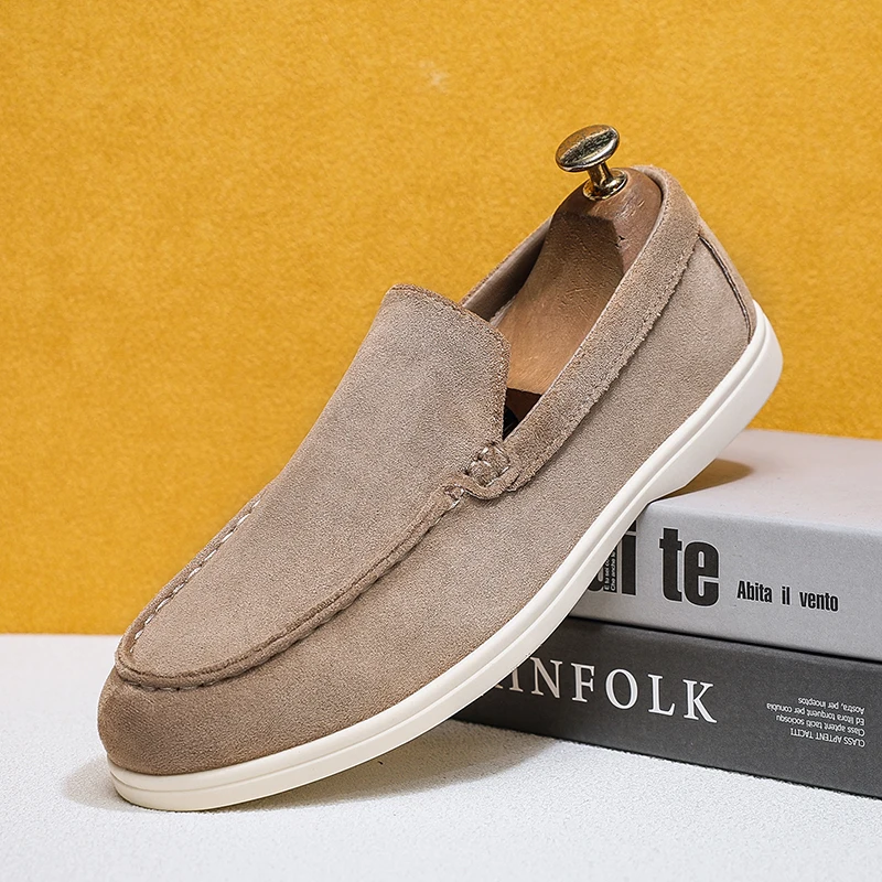 

Casual Men Loafers Slip On Driving Shoes Soft Sole Fashion Lazy Peas Shoes Daily Walking Flats Male Footwear