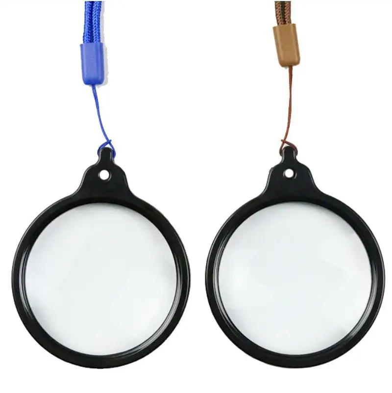 Hanging Magnifying Glass for The Elderly, Reading, Students, Kindergarten Children, Chest Hanging Portable Loupe with Rope