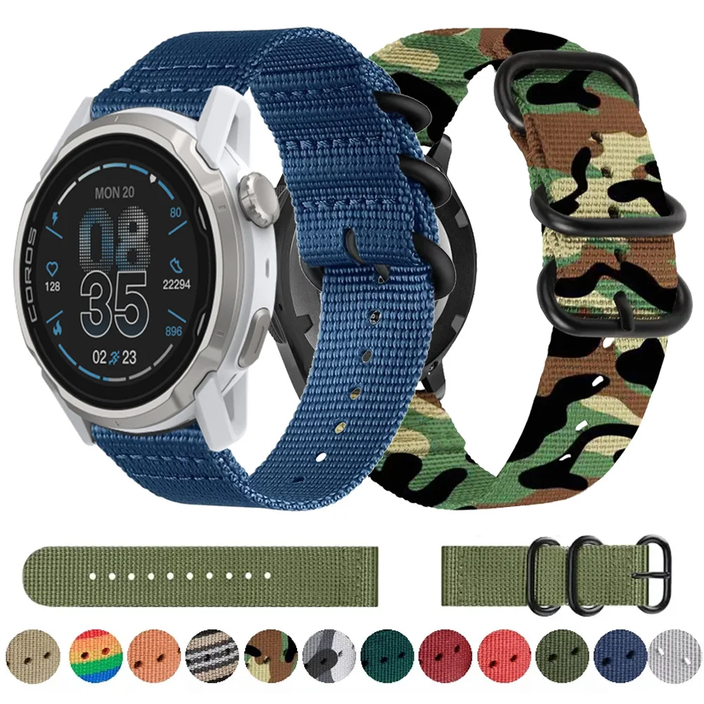 22mm Nylonarmband für COROS APEX 4 42mm PACE Pro/3/4 Geflochtenes Armband für Suunto Vertical 2-1 Race S-2-1/Run/Ocean CMF Watch 3 Pro