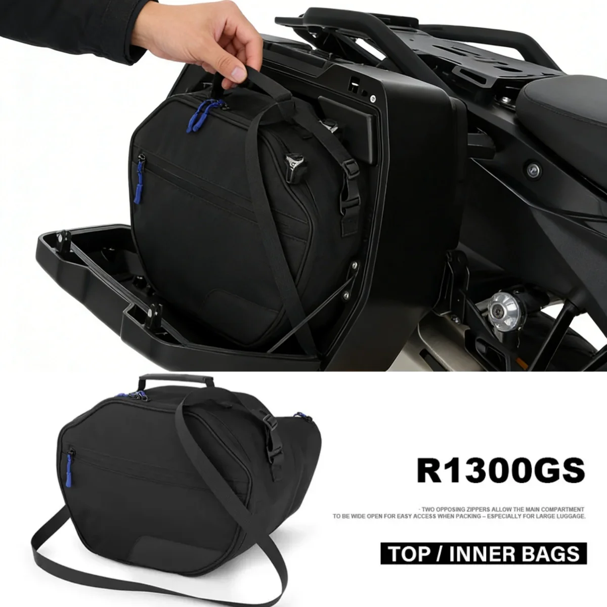 

For BMW R 1300 GS GS1300 R1300GS 2023 2024 2025 Motorcycle Saddlebag Luggage Inner Bag Expandable Top Case Side Suitcase Pannier