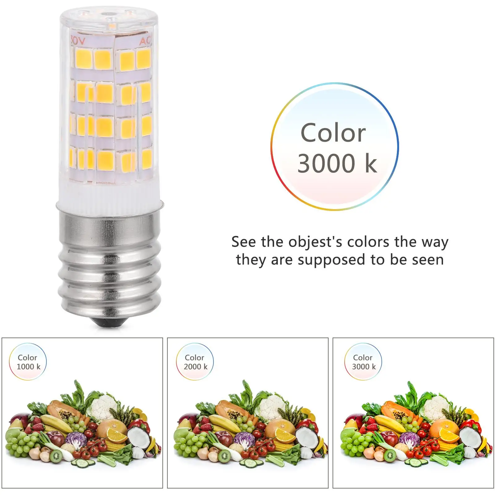 2 szt. Żarówka LED Zmniejsza częstotliwość wymiany lampy Odporna na ciepło E17 Piekarnik Kuchenka mikrofalowa Wysoka temperatura Pieczenia dla