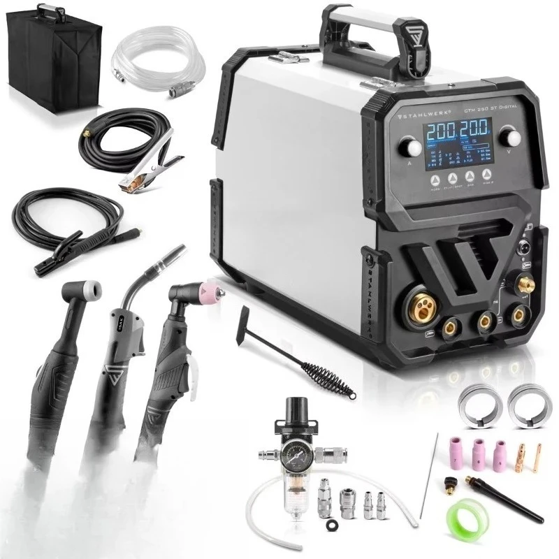 

CTM250 Сварочный аппарат 6-в-1, ток 200 А, 5 кг, MIG CO2, плазменный резак MMA MIG, безгазовый сварочный аппарат Tig, 220 В, новый