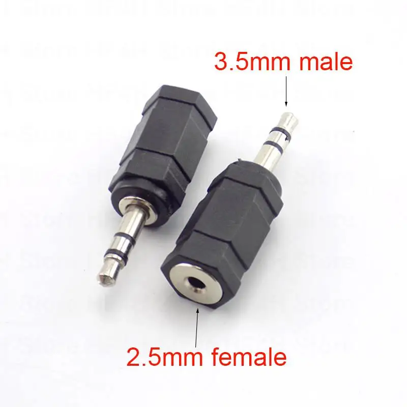 1pcs Stereo Jack Male Plug 3.5mm To Female Plug 2.5mm Converter For Audio PC Phone Headphone Earphone Adapter Cable Jack B4