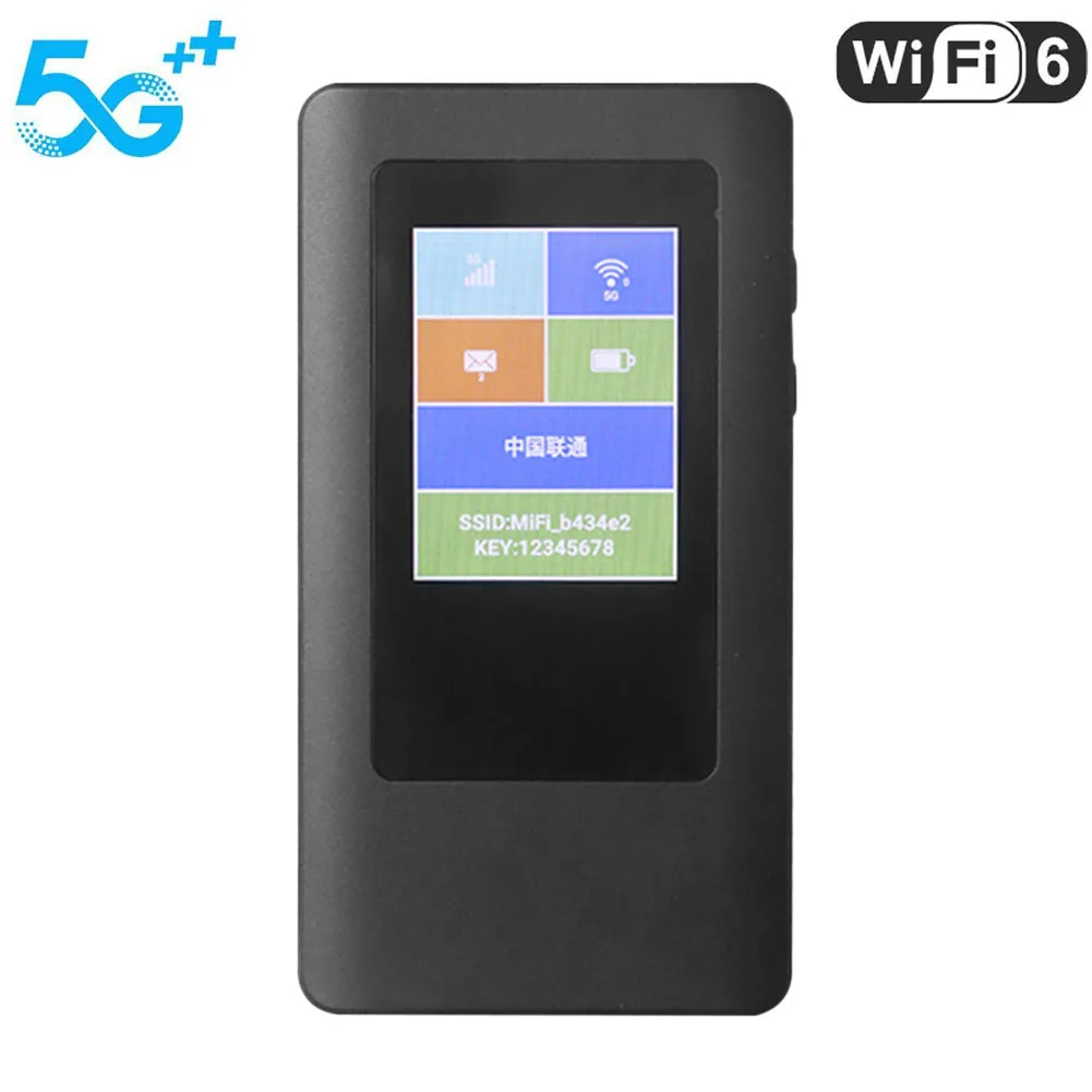 5G WiFi6 Portable Router Dual Band 2.4G/5.8G Mobile WiFi Hotspot with Sim Card Slot 4000mAh 5G Wireless Router Wide Coverage