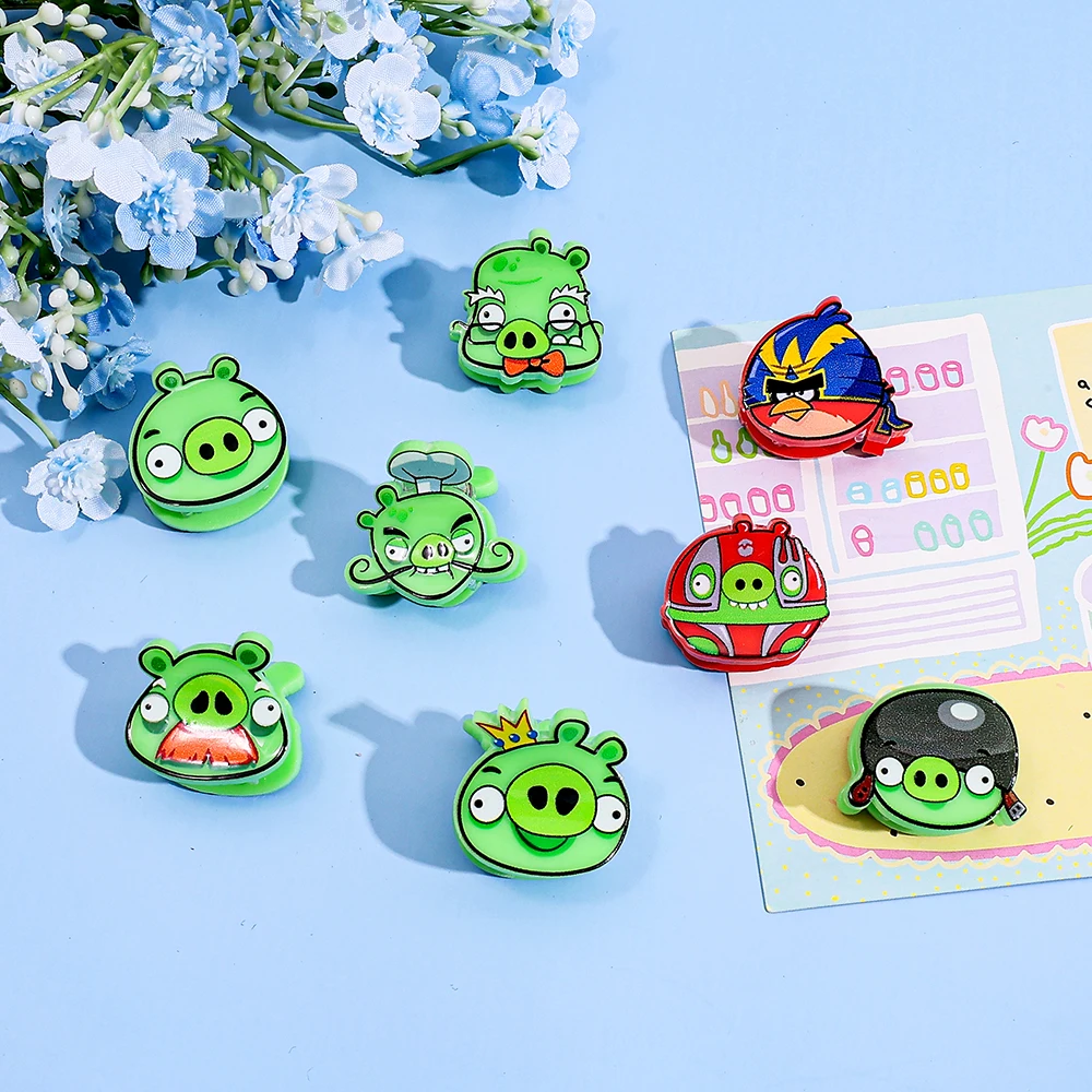 

8PCS Cute green piglet hair claw clip, suitable for multi-functional hair accessories and hair claw clips
