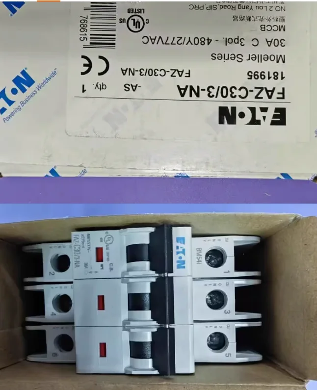 

New original EATON miniature Circuit Breaker FAZ-C30/3-NA