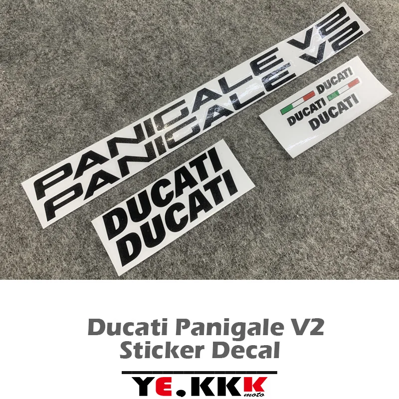 For DUCATI Panigale V2 Full Car Decal Sticker Fairing Sticker V2 Logo Custom Color Brushed Silver Black White