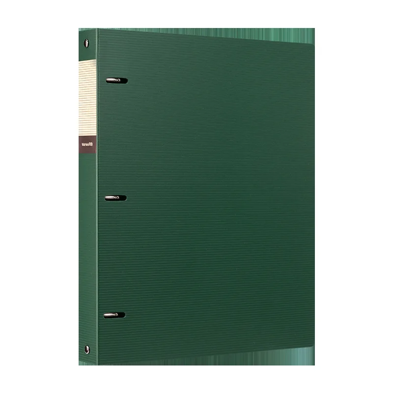 A4 File Folders Display Book 3 Hole Binder Folders Morandi Color Waterproof Document Ring Binder Folder