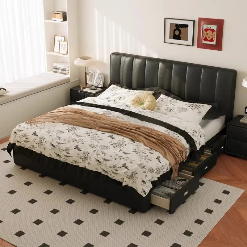 

Простая современная кровать для хранения вещей, многофункциональная односпальная кровать для девочек, полностью безопасная спальная кровать, двуспальная спальня, мебель для дома Letto Matrimoniale