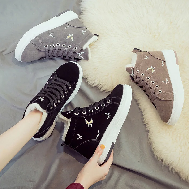 Womens Winter Shoes Ladies Casual Comfortable Warm Snow Footwear Woman Sneakers with Fur Fleece Ankle Boots Zapatillas De Mujer