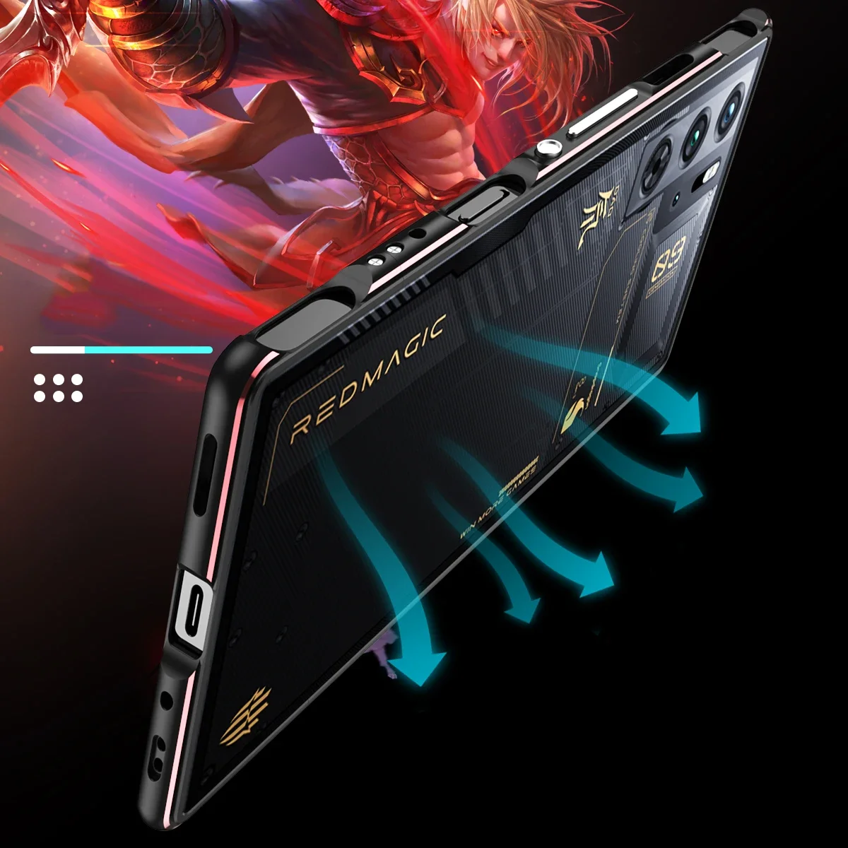 For ZTE Nubia Red Magic 9 Pro plus Case Metal Aluminum Alloy Bumper For Red Magic 8 7 7s Pro Frame Protector Cover