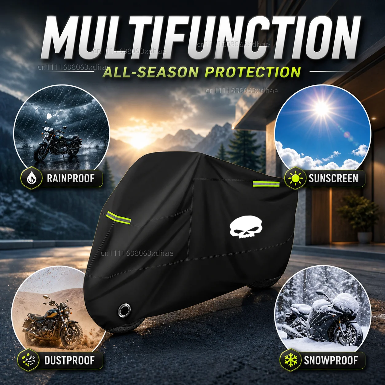 Motorcycle Full Cover Waterproof Rain Dustproof All Season 190T Oxford Cloth For For Harley Davidson ADV 1250 PA1250 Special view 6