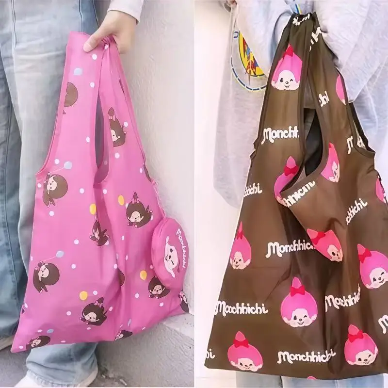 

Japanese-style Kiki Foldable Shopping Bag, Large Capacity, Cute Cartoon Print, Eco-Friendly Carry Bag, 2-Piece Set