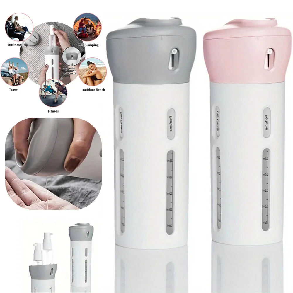 Dispensador de viagem, 4 em 1 loção shampoo gel dispensador de viagem garrafas de chuveiro garrafas de viagem recarregáveis