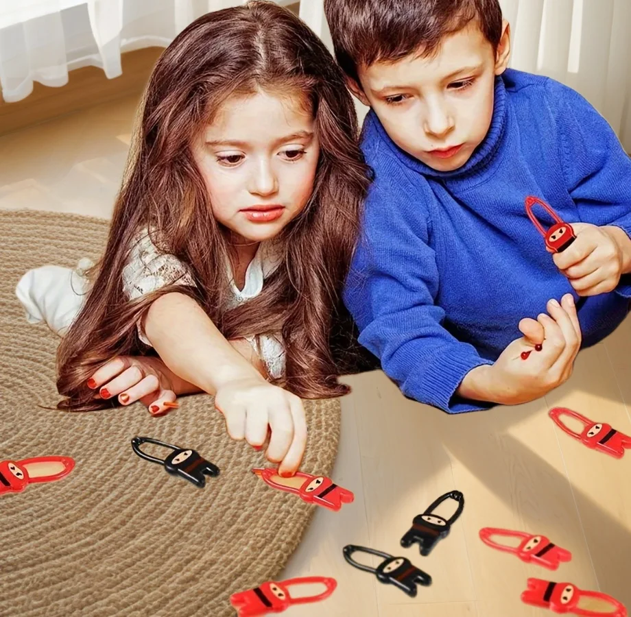 10pcs Novel Finger Shooter Stretching Ninja Children's Interactive Portable Finger Stretching Brain Stress Relieving Toy