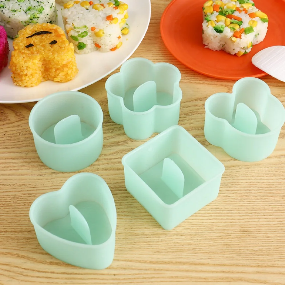 Suchi Making Kit for Kids, Japanese Rice Ball Maker, Onigiri Mold, Sushi Machine, Bento Accessories, Kitchen Gadgets, DIY