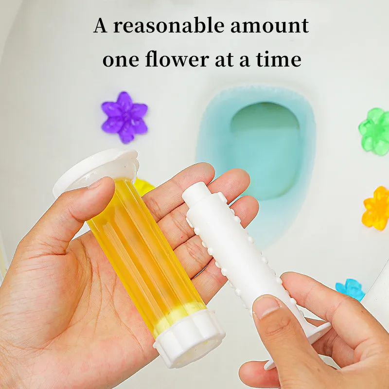 5pc Bathroom Toilet Cleaning Gel Flower Aromatic Deodorant Disinfection Long-Lasting Scent Dirt Removal Efficient Toilet Cleaner