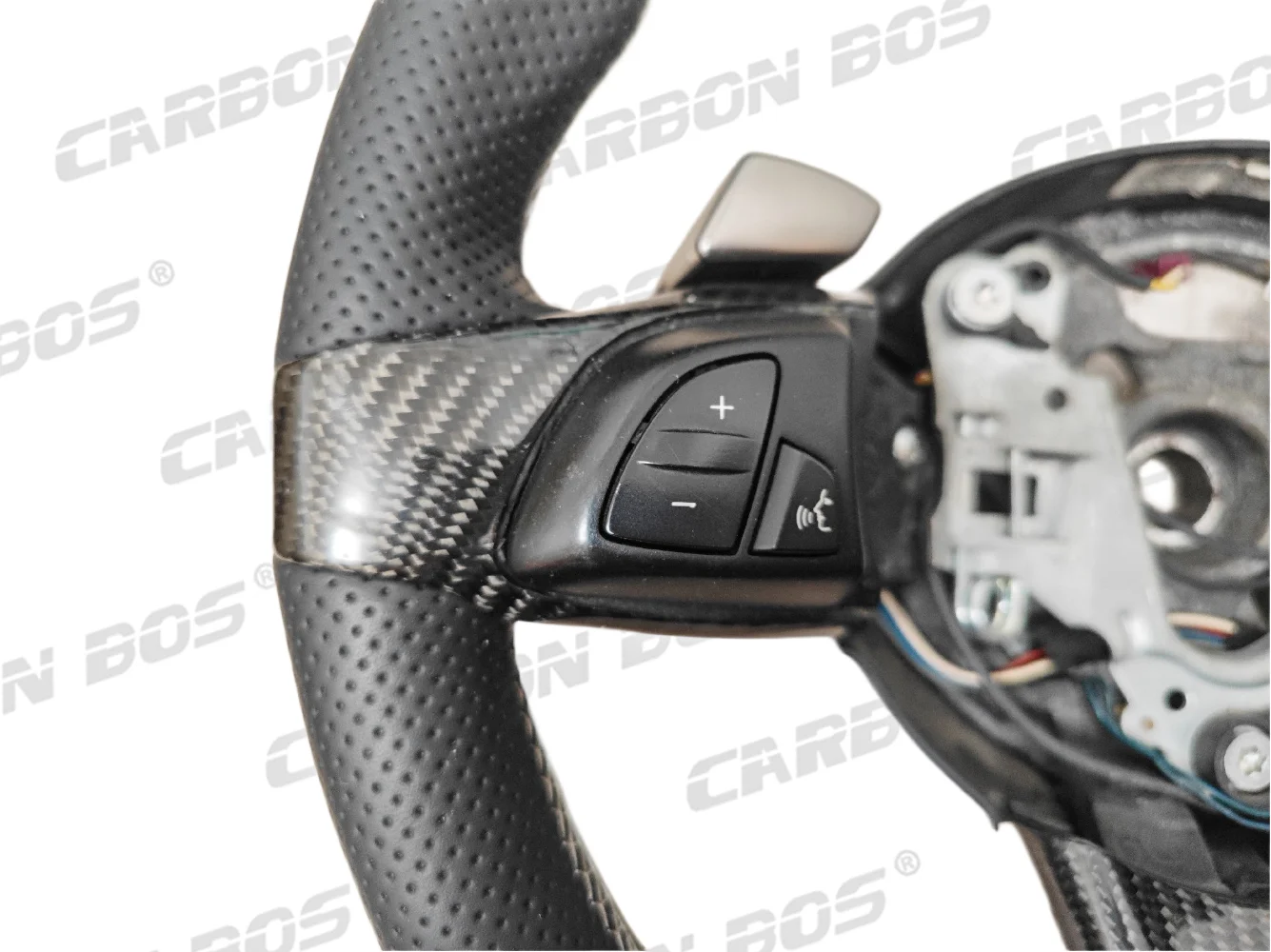 Roda Kemudi Kulit Serat Karbon Kustom untuk BMW Z4 E85 E86 E89 Roda Kemudi Olahraga Yang Diperbarui