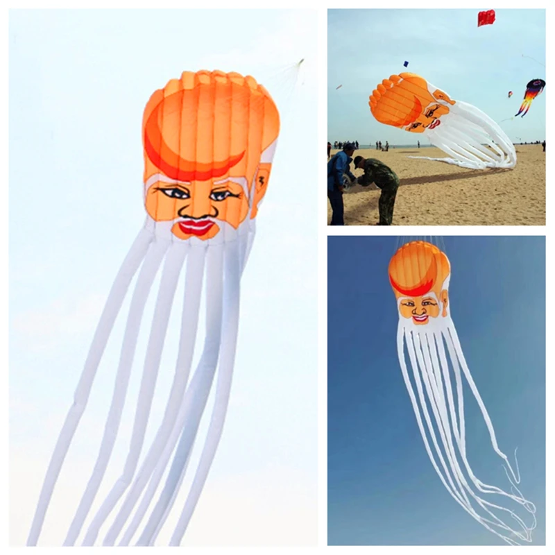 

free shipping Chinese traditional longevity kite flying octopus kites flying soft kite walk in sky stretch kite kite flying set