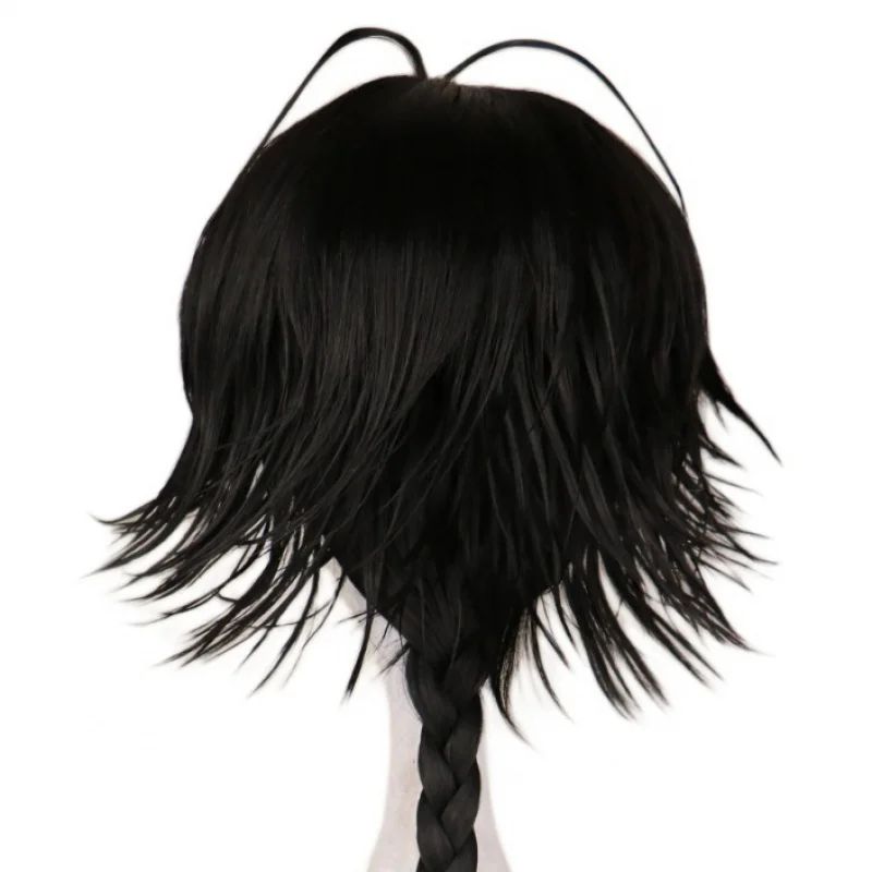 キツネ悪魔仲人コスプレウィッグ白イニシャルオリエンタルイニシャルふわふわショートカーリーロング三つ編み黒メーカー卸売
