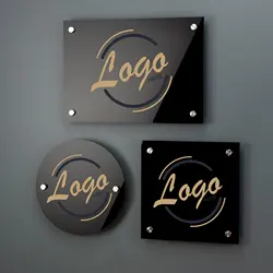 Modern style commercial advertising company logo residential logo house sign DIY customizable art acrylic plaque opening gift