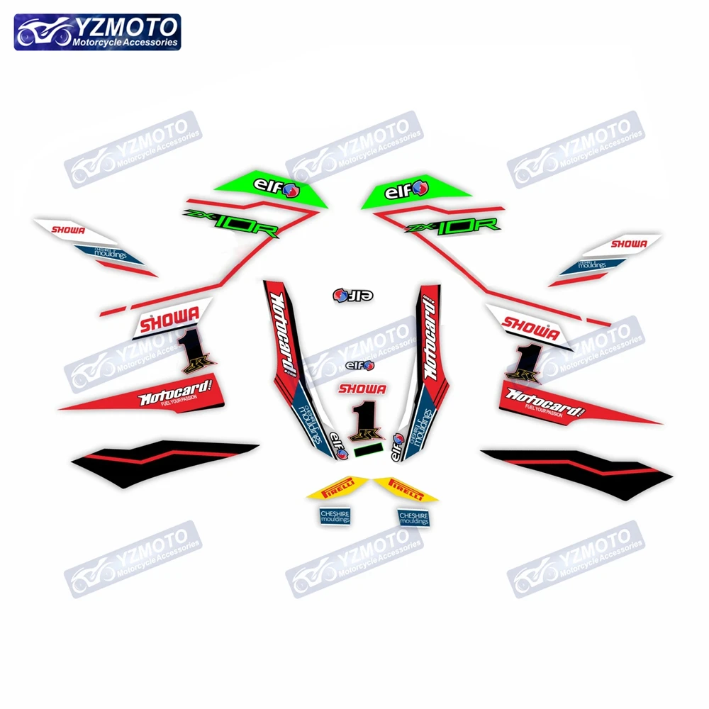 

For Kawasaki ZX-10R ZX10R 2021 2022 Motorcycle Full Set Of Body Fairing Windshield Waterproof Reflective Decal Stickers Kit