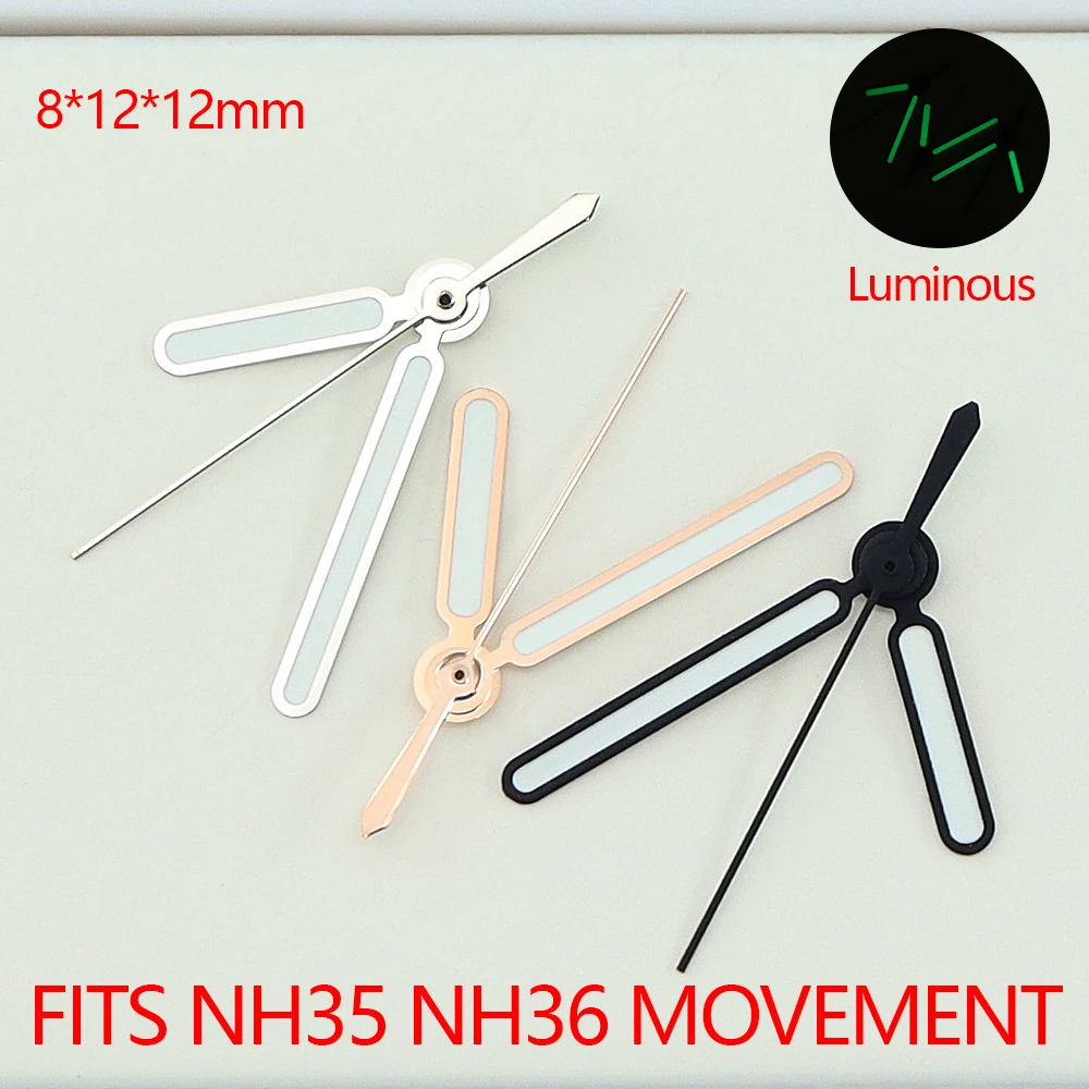 

NH35 Watch Hands C3 Green Luminous Hands For Seiko NH35 NH36 4R36 Movement Nautilus Needle Replacement Watch Accessories Pointer