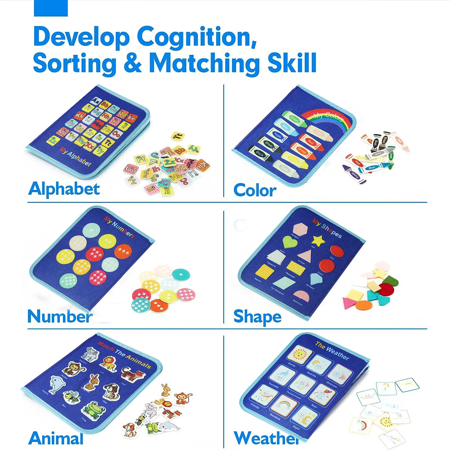 Montessori-Arbeitsbrett für Kinder im Alter von 3–6 Jahren – sensorisches Lernspielzeug für frühes Lernen und Entwicklung der Feinmotorik – Detail 10